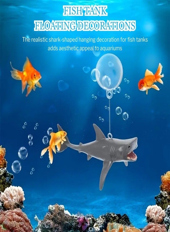 VAYINATO® 1 Pcs Floating Shark Aquarium Decorations Toys, Plastic Ocean Animal Ornament | Fish Tank Attractive Cute Miniature Decoration for Aquarium Fish Tank - Image 3